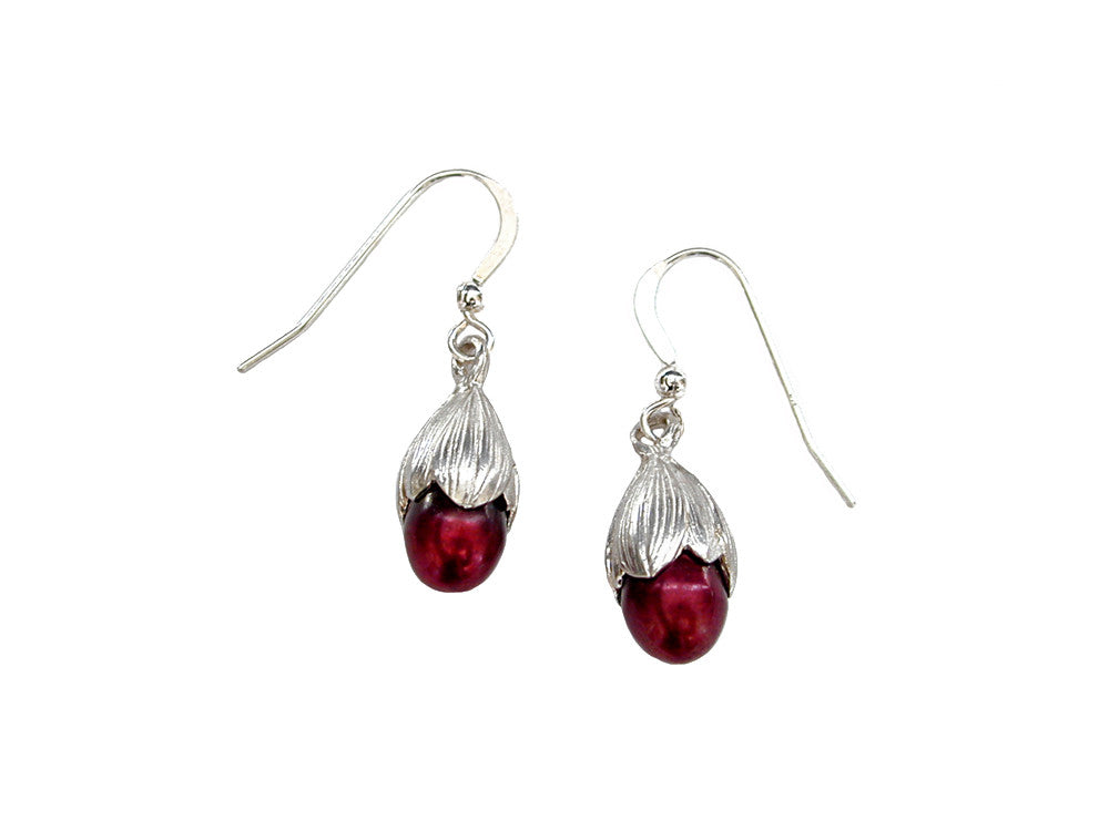 Sterling Bud & Pearl Earrings | Erica Zap Designs