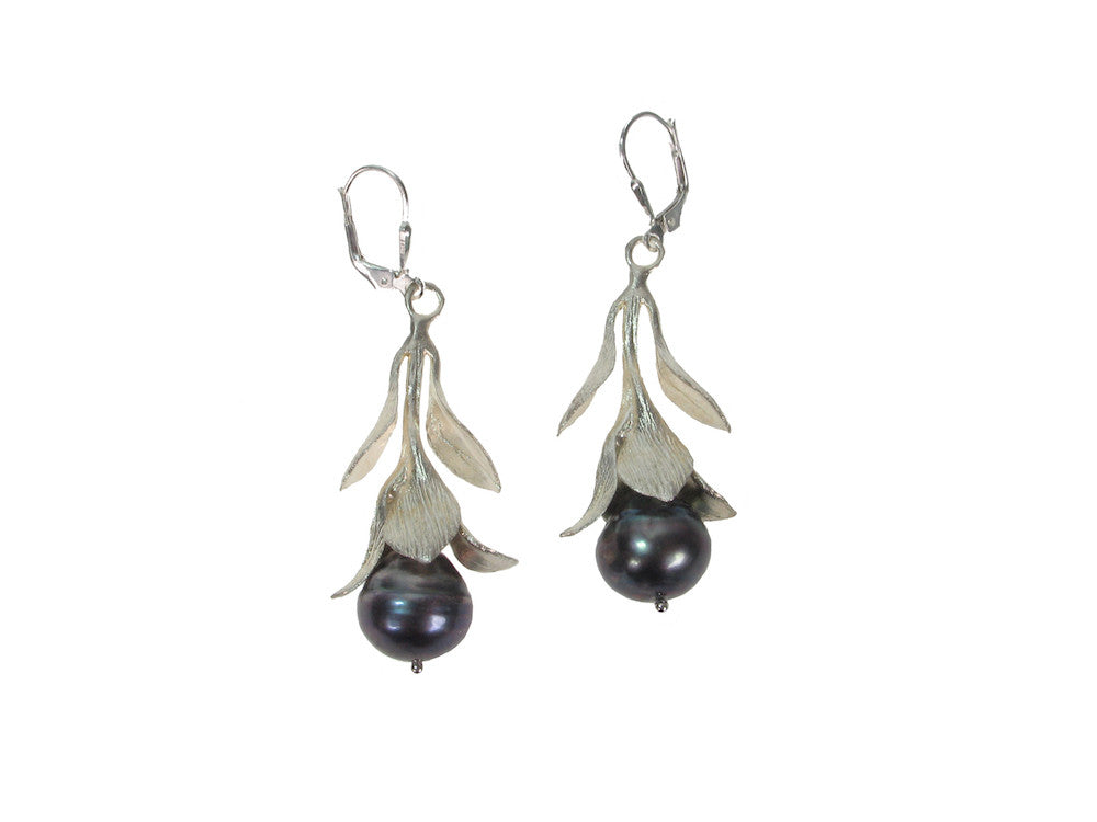 Budding Pearl Sterling Earrings | Erica Zap Designs