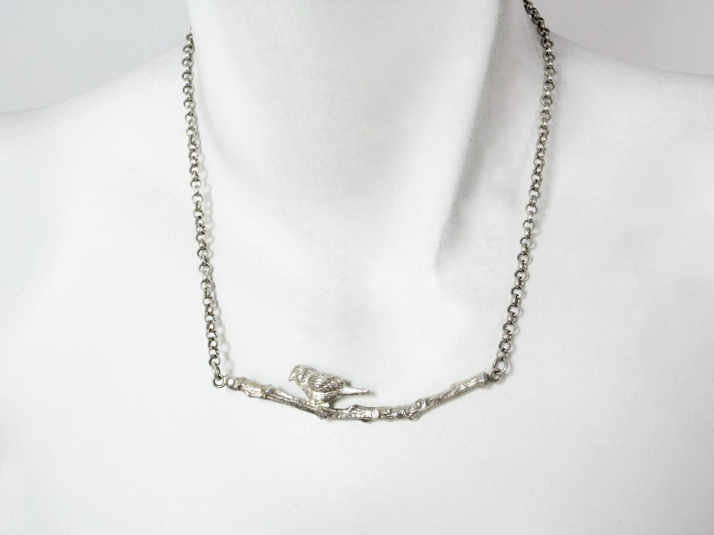 Bird on a Branch Sterling Necklace | Erica Zap Designs