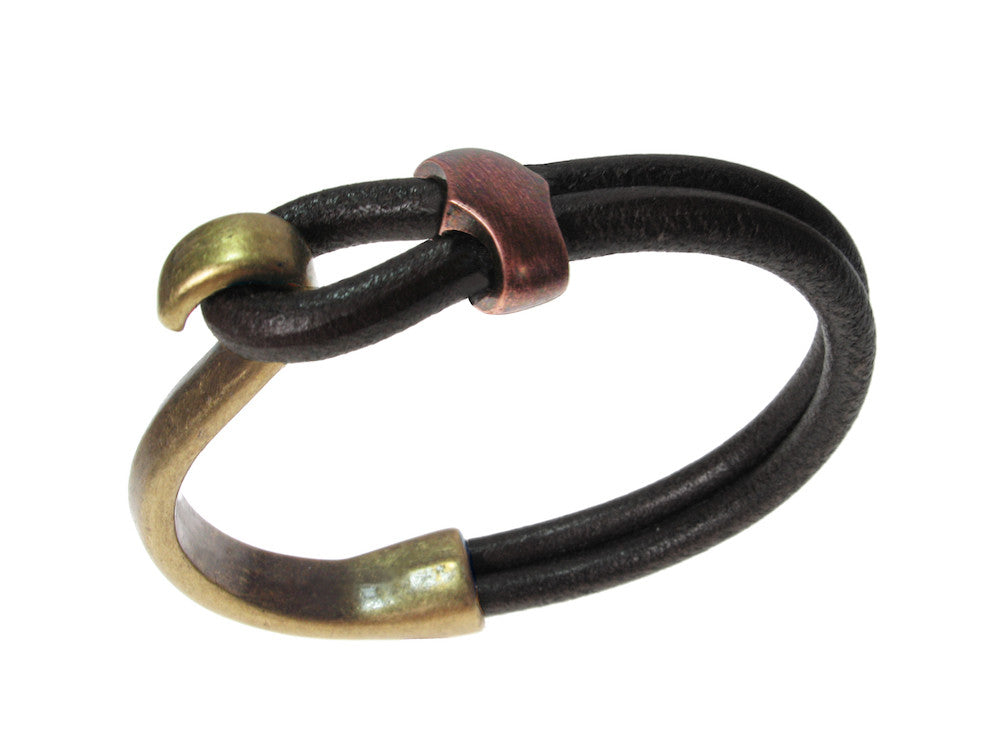 Cord Leather Bracelet | Lasso Hook & Slide | Erica Zap Designs