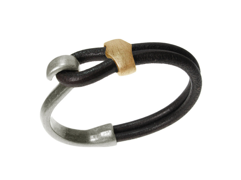 Men's Leather Bracelet | Lasso Hook & Slide | Erica Zap Designs
