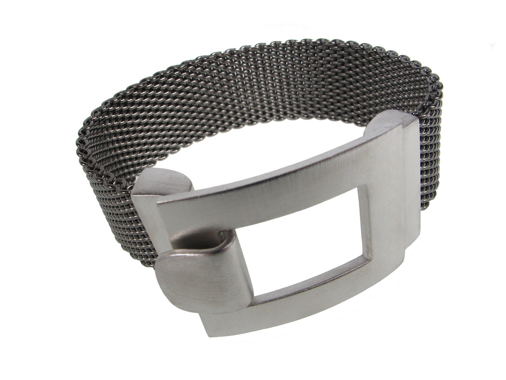 Flat Mesh Bracelet with Square Hook Clasp | Erica Zap Designs