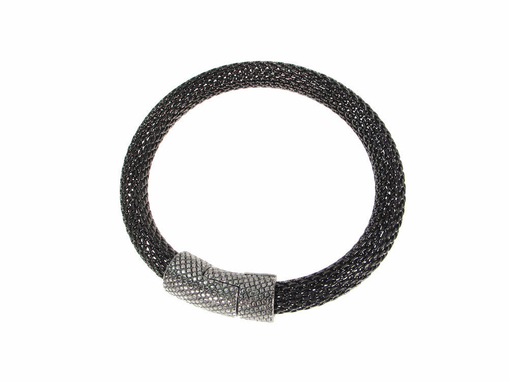 Thick Mesh Bracelet with Textured Magnetic Clasp | Erica Zap Designs