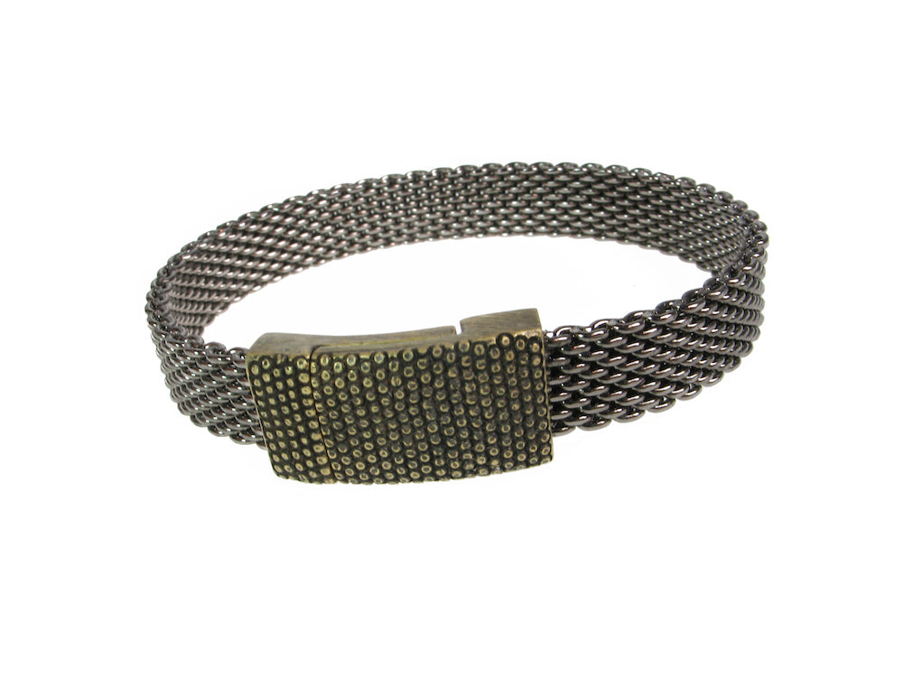 Flat Mesh Bracelet with Textured Magnetic Clasp | Erica Zap Designs