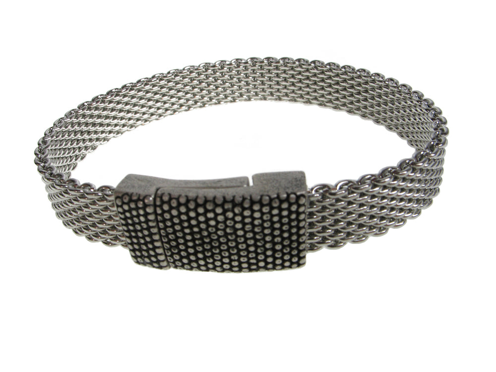 Flat Mesh Bracelet with Textured Magnetic Clasp | Erica Zap Designs