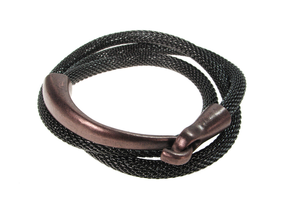 Mesh Wrap Bracelet with Skinny Hook Clasp | Erica Zap Designs