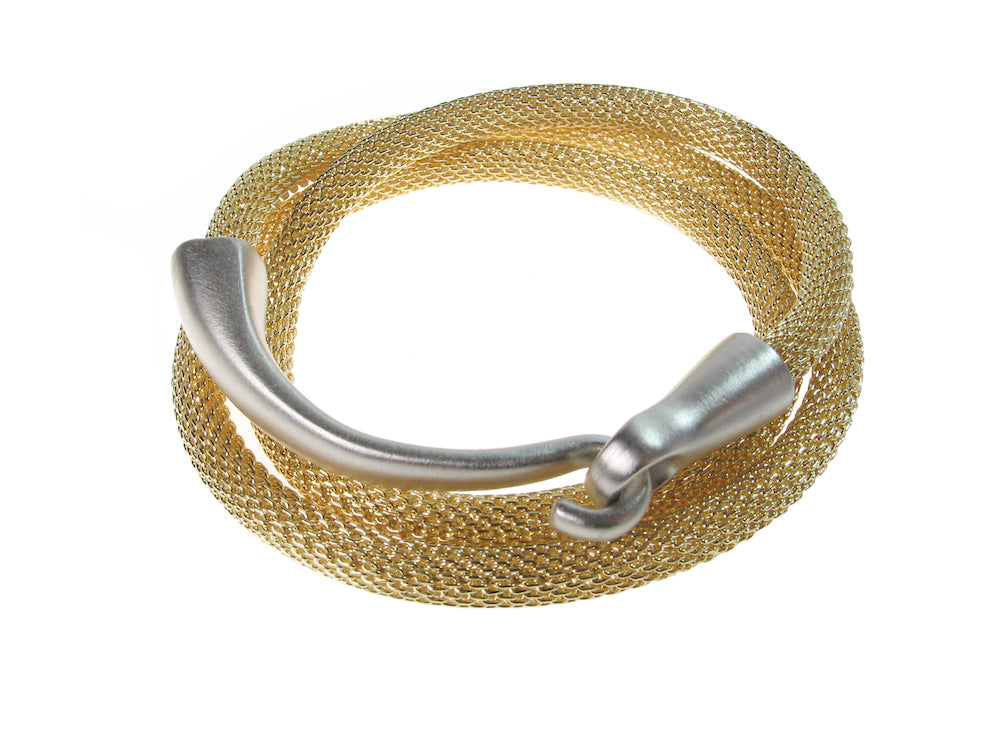 Mesh Wrap Bracelet with Skinny Hook Clasp | Erica Zap Designs