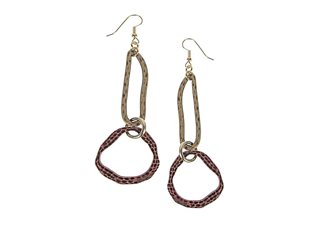 Hammered Metal Drop Earrings | Erica Zap Designs