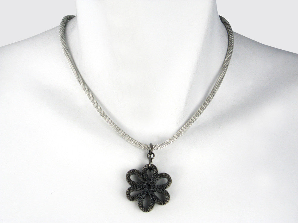 Mesh Flower Pendant Necklace | Erica Zap Designs
