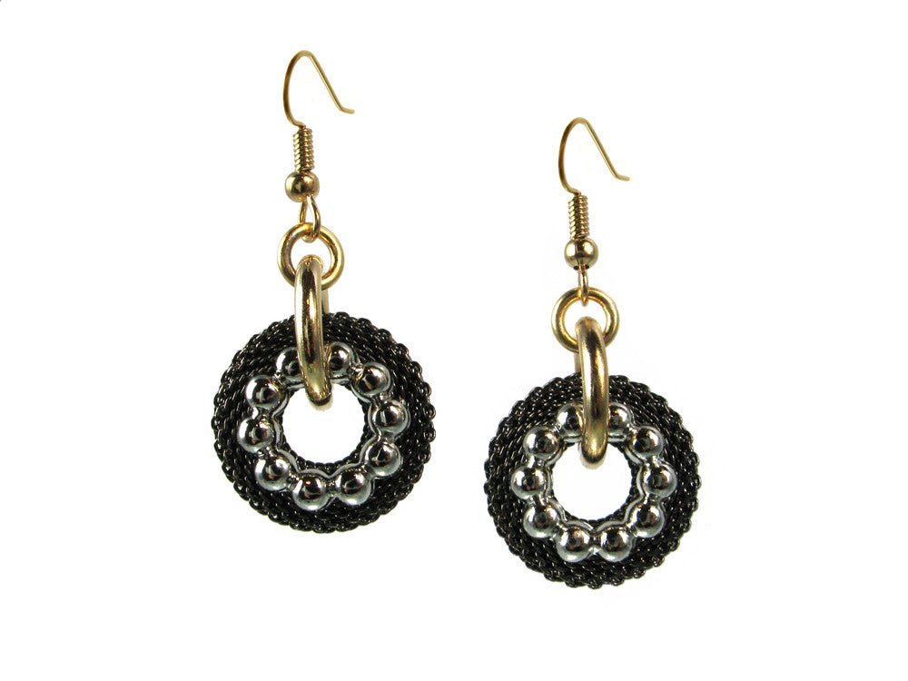 Small Mesh & Textured Circle Earrings | Erica Zap Designs