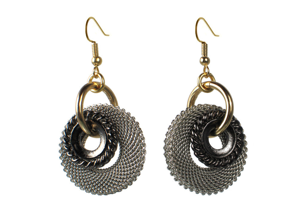 Large Mesh & Textured Circle Earrings | Erica Zap Designs