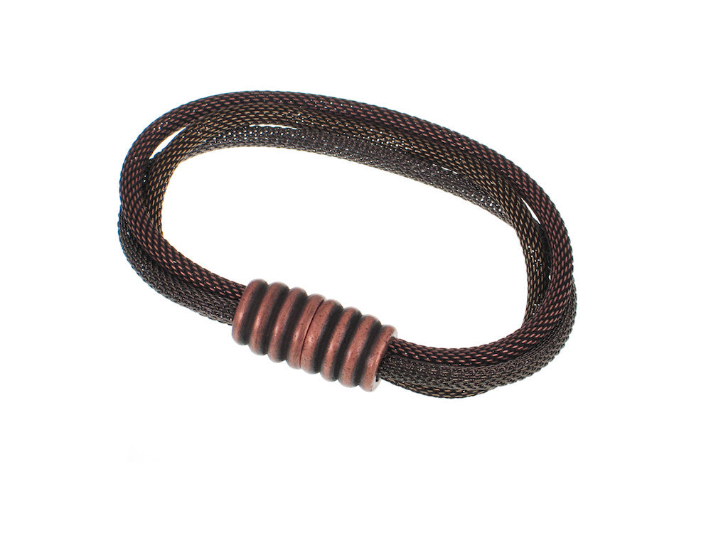 3-Strand Mesh Bracelet with Magnetic Barrel Clasp | Erica Zap Designs
