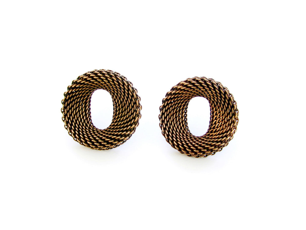 Small Contoured Oval Mesh Earrings | Erica Zap Designs