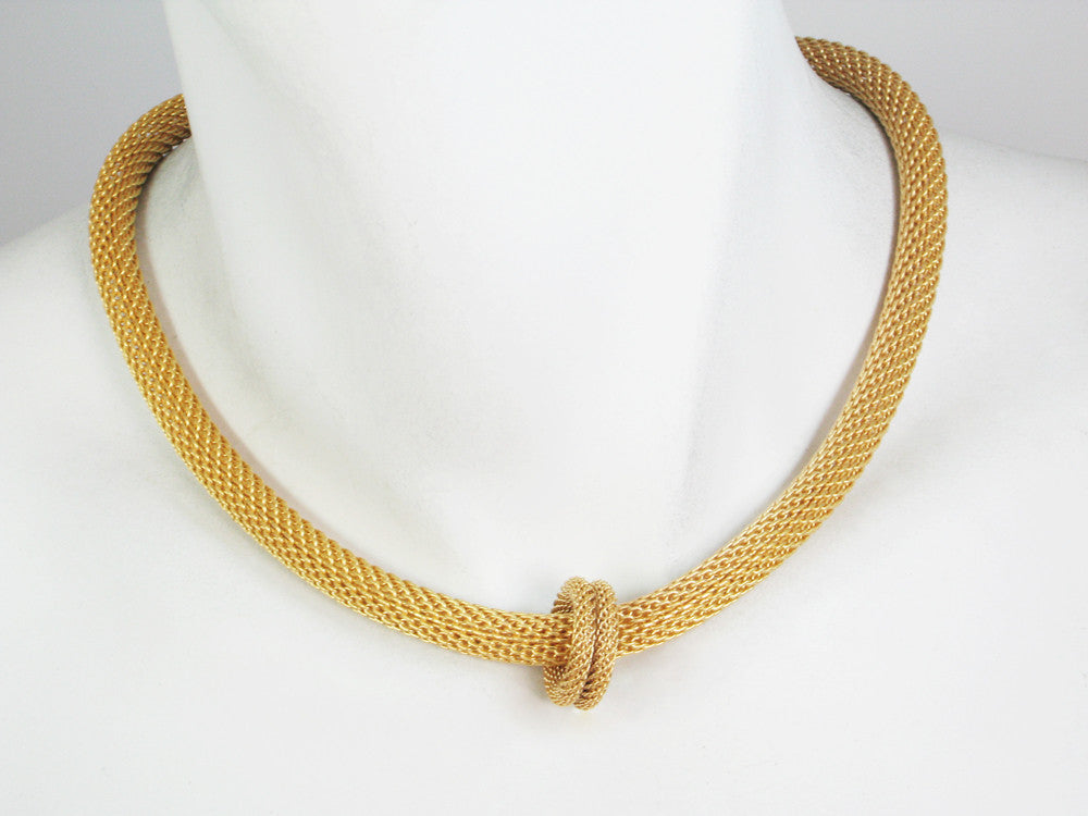 Round Mesh Necklace with Floating Ring | Erica Zap Designs