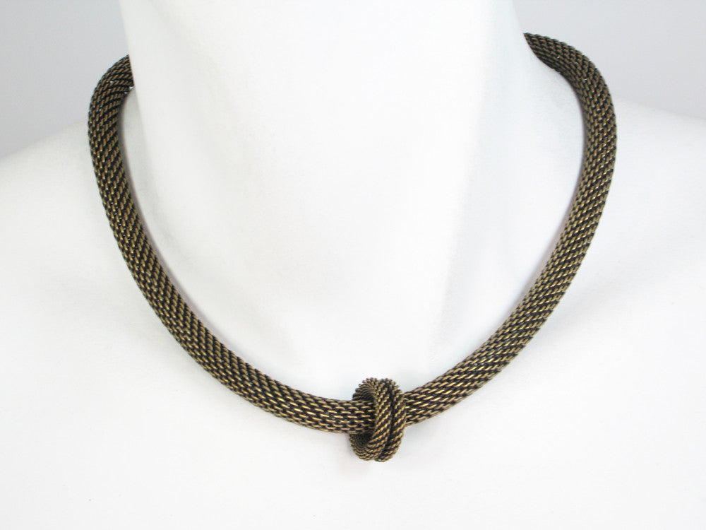 Round Mesh Necklace with Floating Ring | Erica Zap Designs