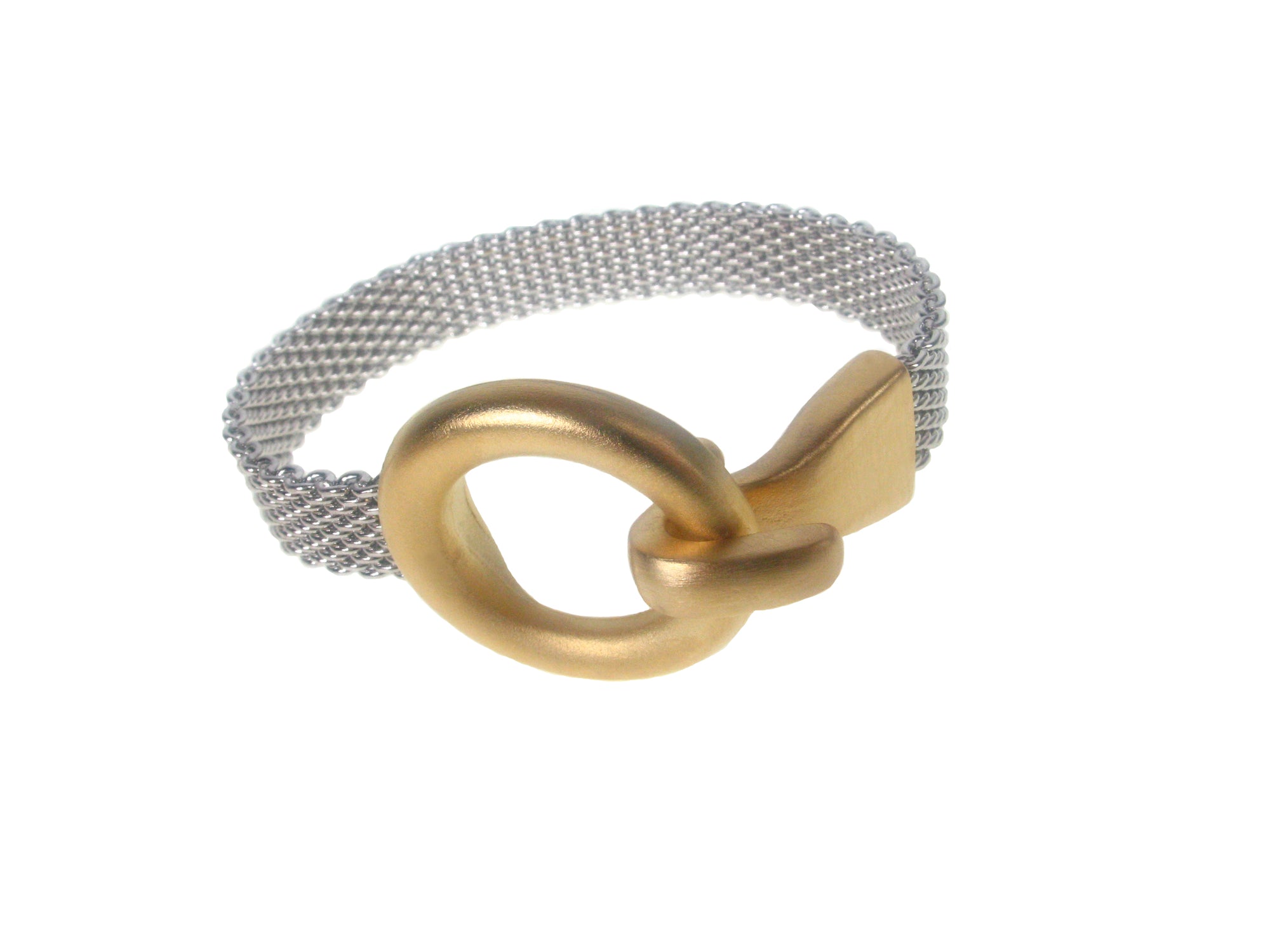 Flat Mesh Bracelet Circle Hook Clasp | Erica Zap Designs