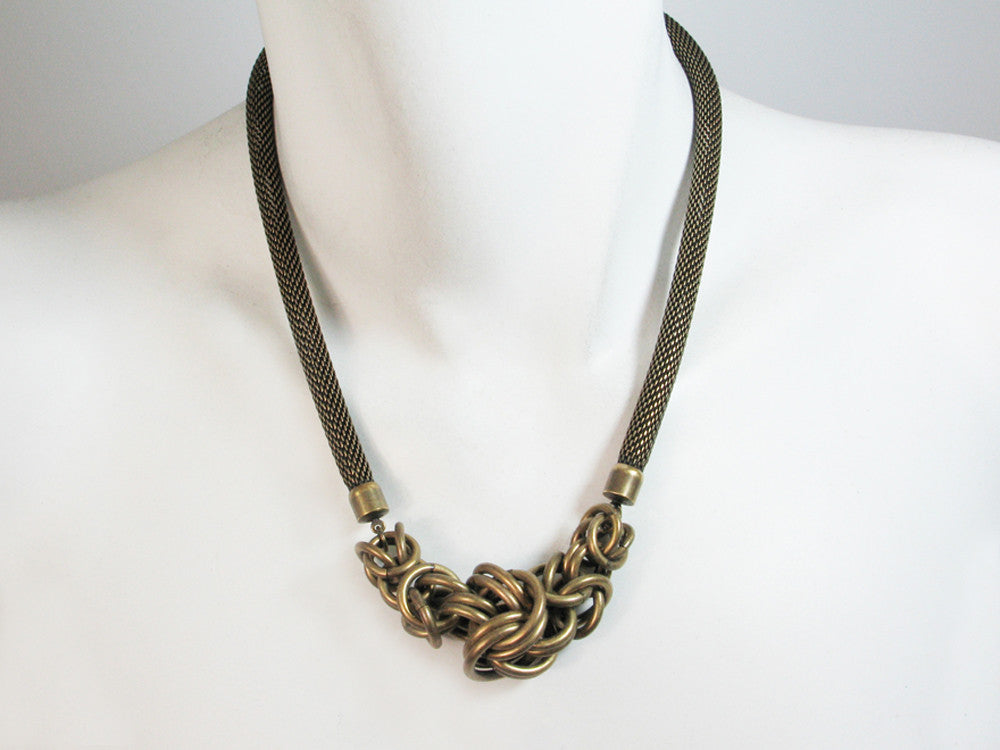 Byzantine Knot Mesh Necklace - Erica Zap Designs