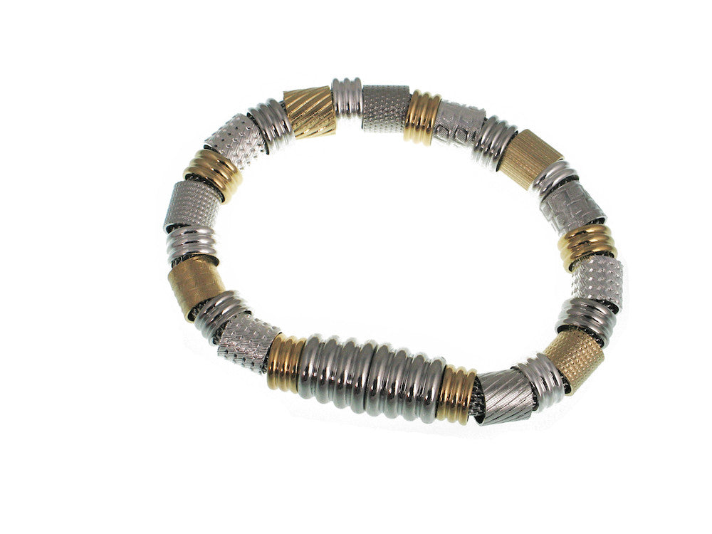 Mesh Bracelet with Textured Tubes and Magnetic Clasp | Erica Zap Designs