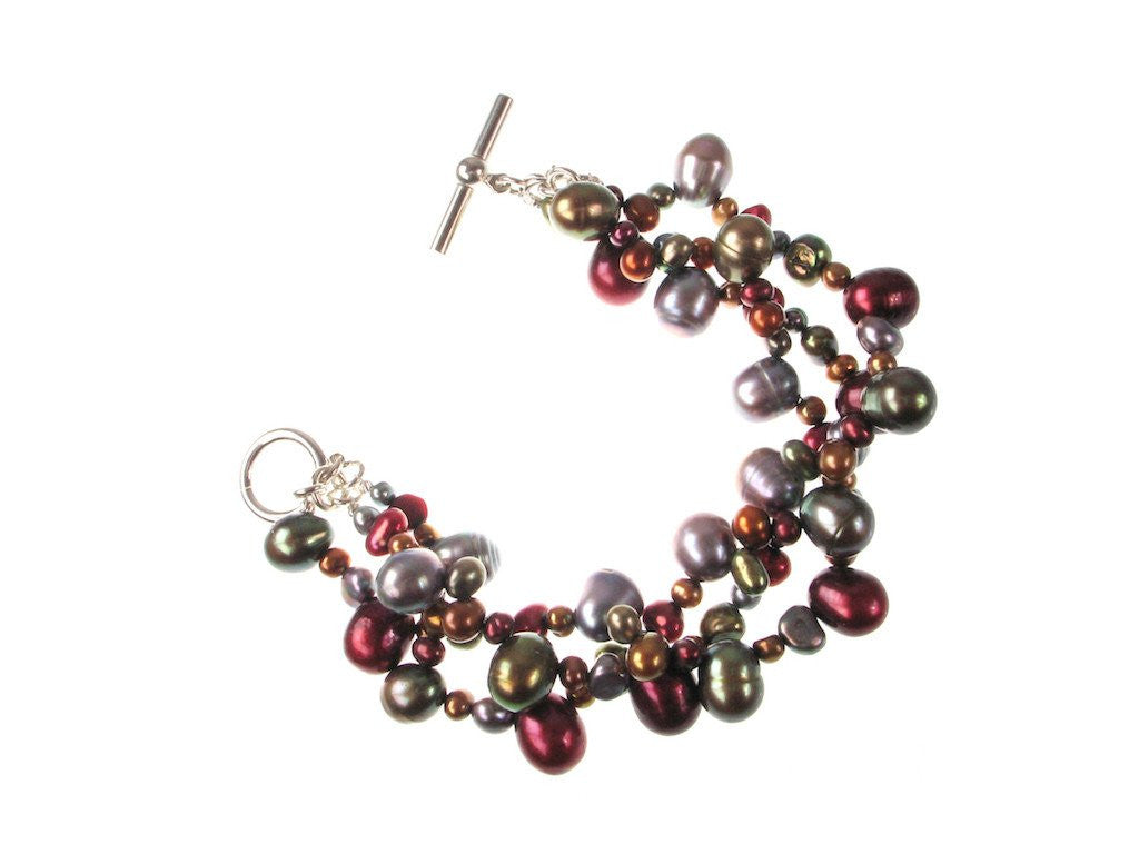 3-Strand Mixed Pearl Bracelet | Erica Zap Designs