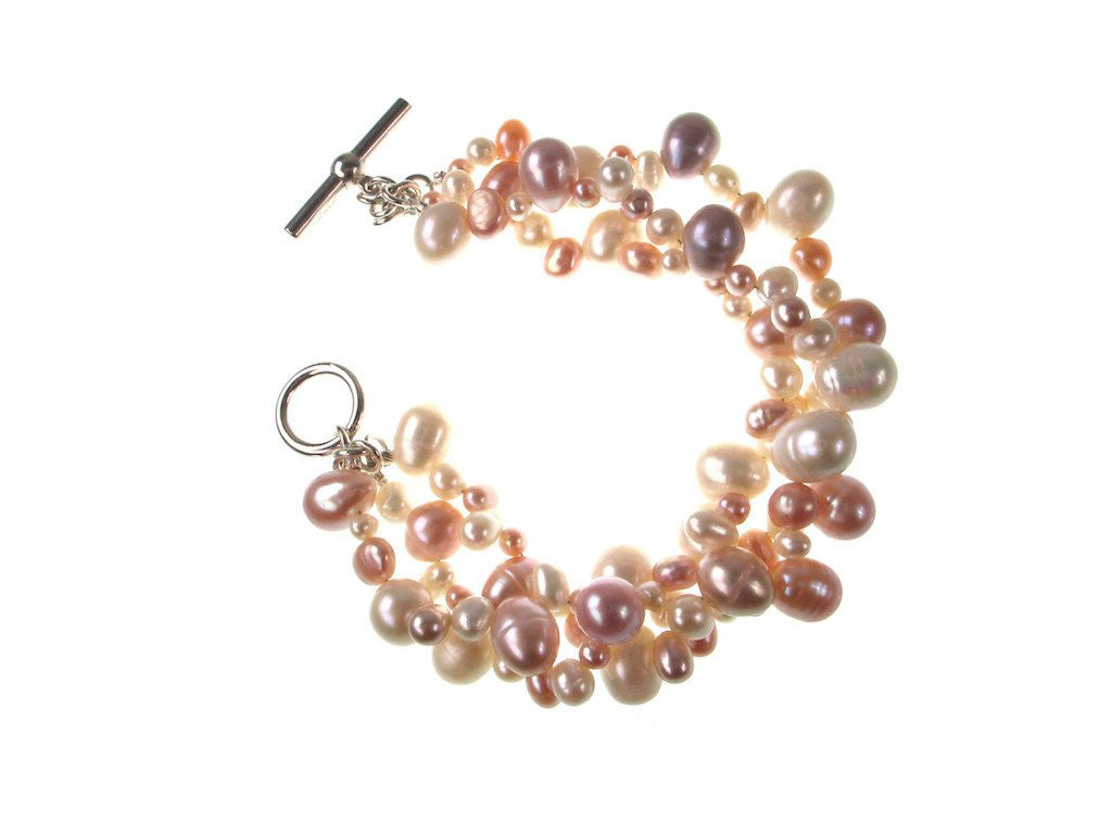 3-Strand Mixed Pearl Bracelet | Erica Zap Designs