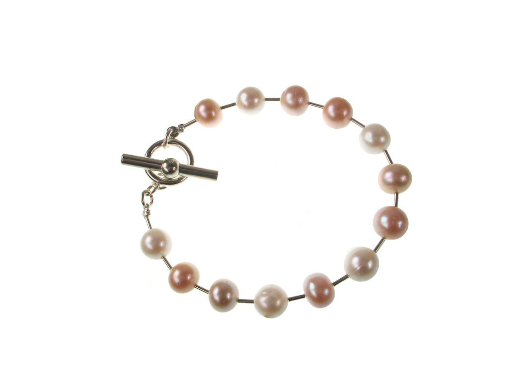 Potato Pearl & Sterling Tube Bracelet | Erica Zap Designs