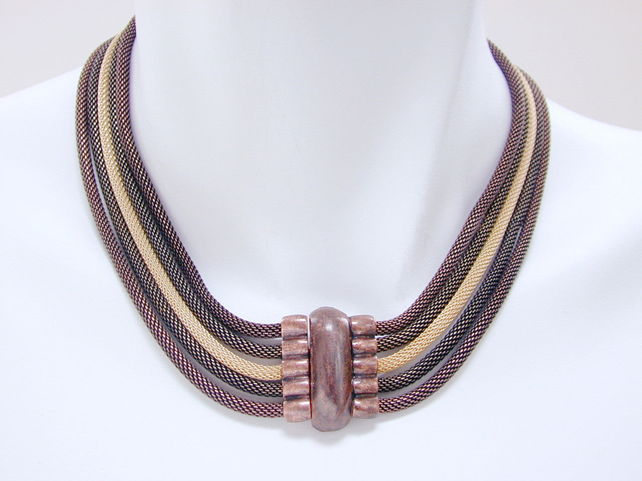 5-Strand Mesh Necklace with Smooth Magnetic Clasp | Erica Zap Designs