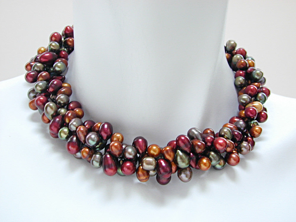 3-Strand Large Pearl Necklace | Erica Zap Designs