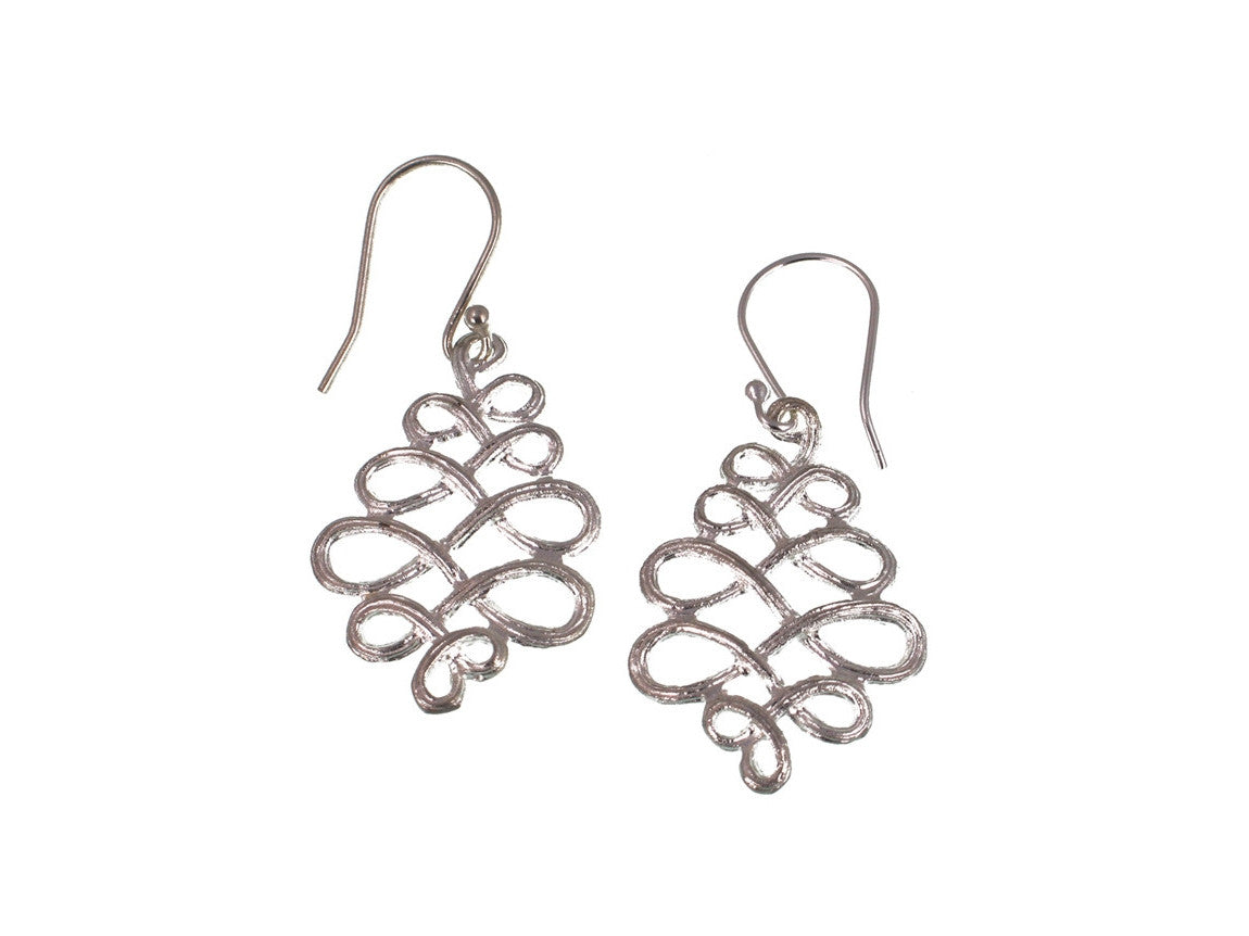 Scroll Pattern Sterling Earrings | Erica Zap Designs