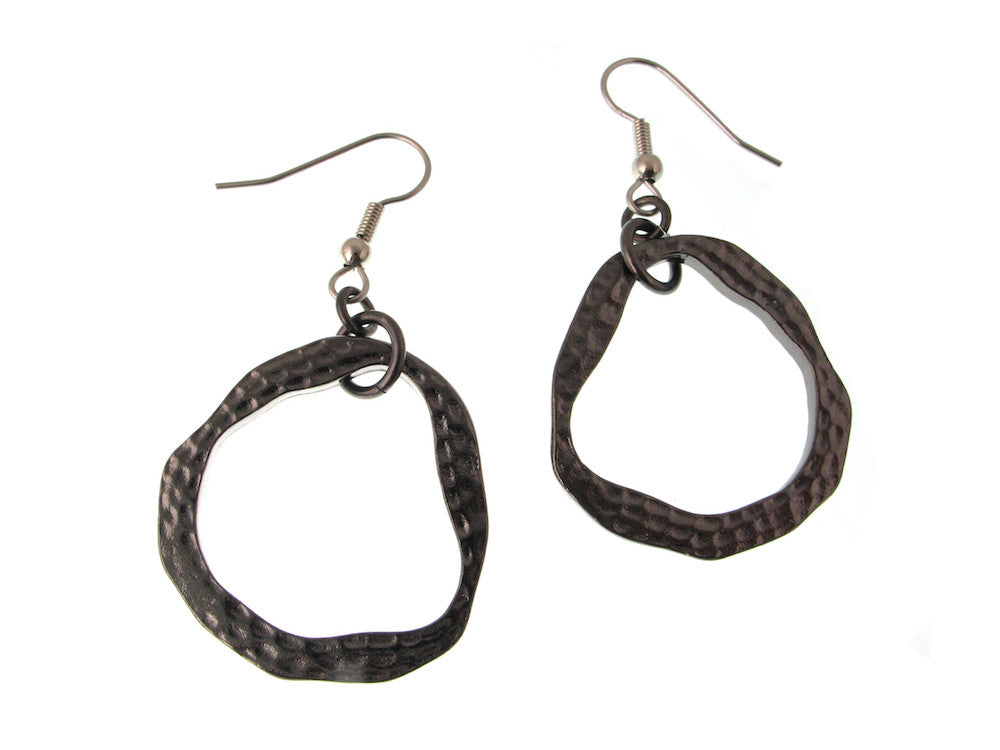 Hammered Circle Earrings | Erica Zap Designs
