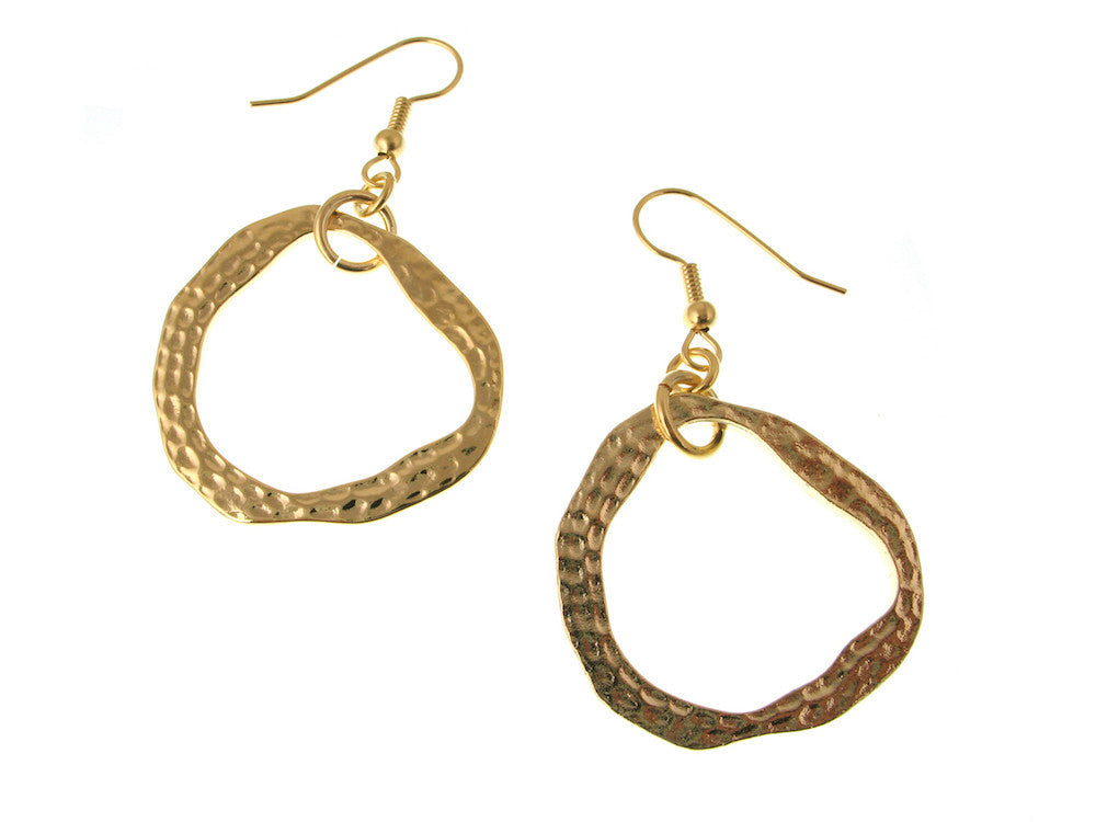 Hammered Circle Earrings | Erica Zap Designs