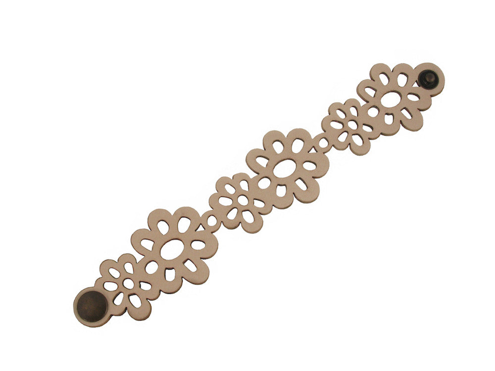 Laser Cut Leather Bracelet | Daisy Pattern | Erica Zap Designs
