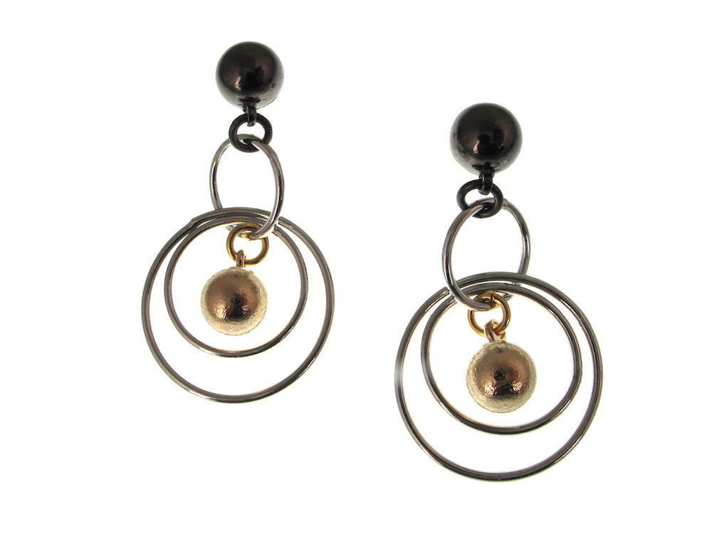 Triple Hoop Ball Earrings | Erica Zap Designs