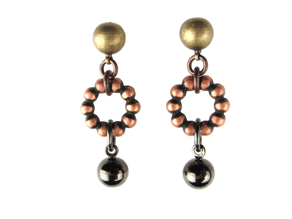 Ball & Bead Circle Drop Earrings | Erica Zap Designs