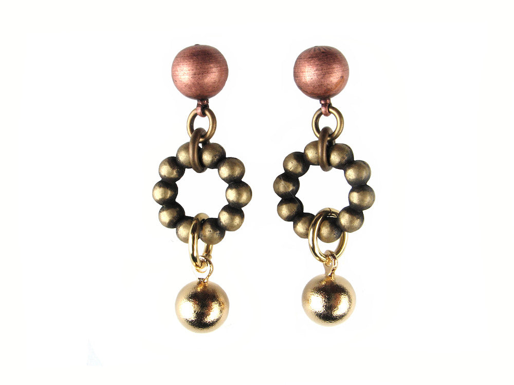Ball & Bead Circle Drop Earrings | Erica Zap Designs