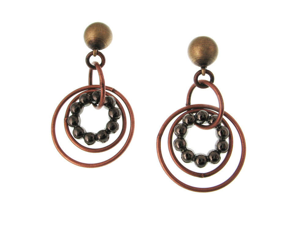 Rings & Bead Circle Drop Earring | Erica Zap Designs