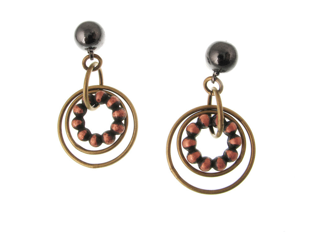 Rings & Bead Circle Drop Earring | Erica Zap Designs