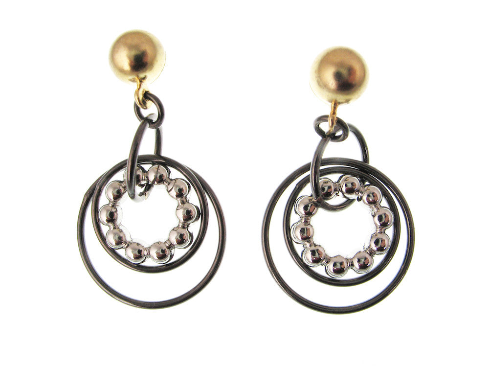 Rings & Bead Circle Drop Earring | Erica Zap Designs