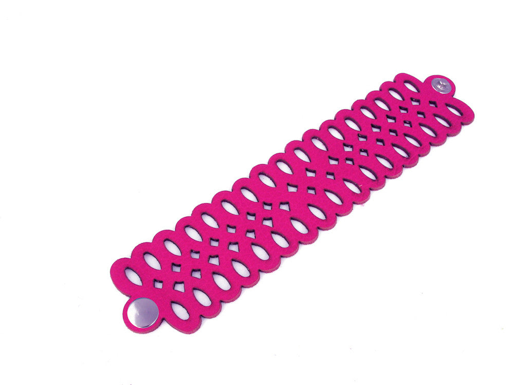 Laser Cut Leather Bracelet | Infinity Loop Pattern | Erica Zap Designs