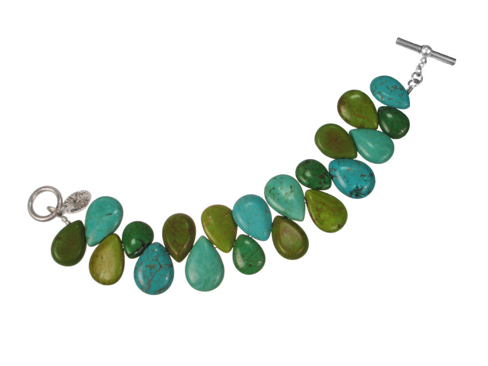 Large Turquoise Briolette Stone Bracelet | Erica Zap Designs