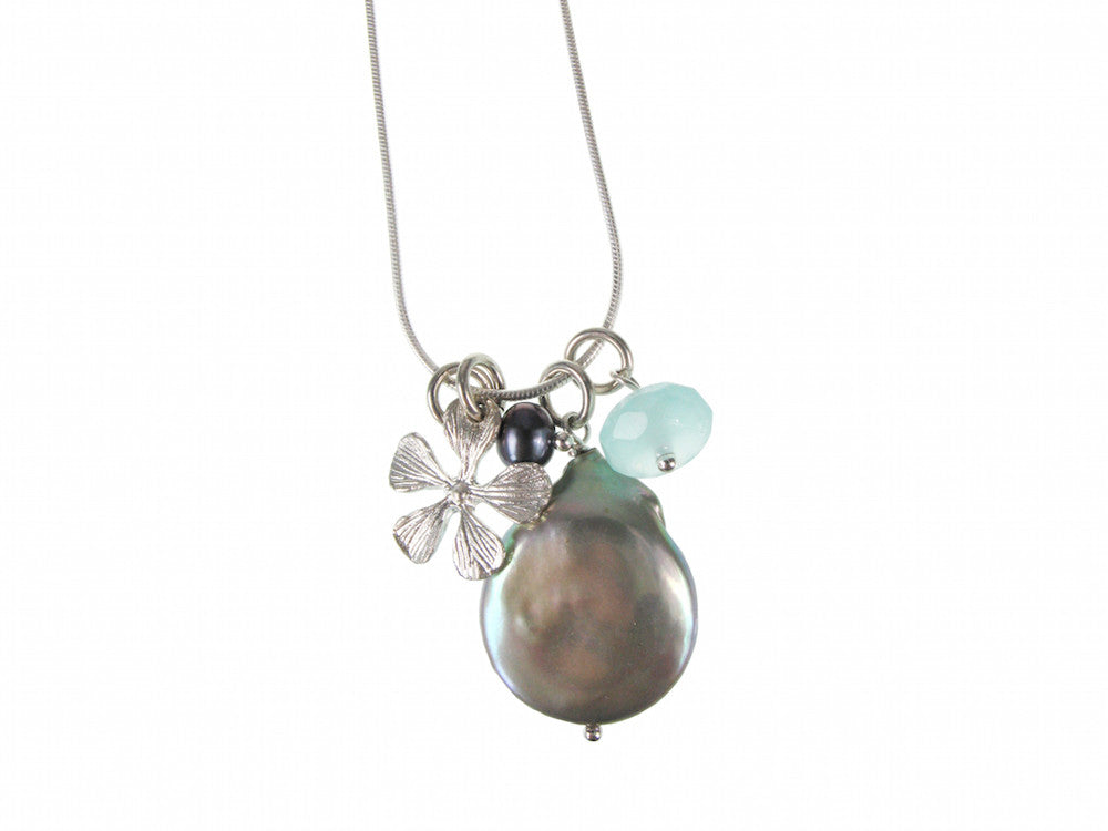 Coin Pearl & Charms Pendant Necklace | Erica Zap Designs