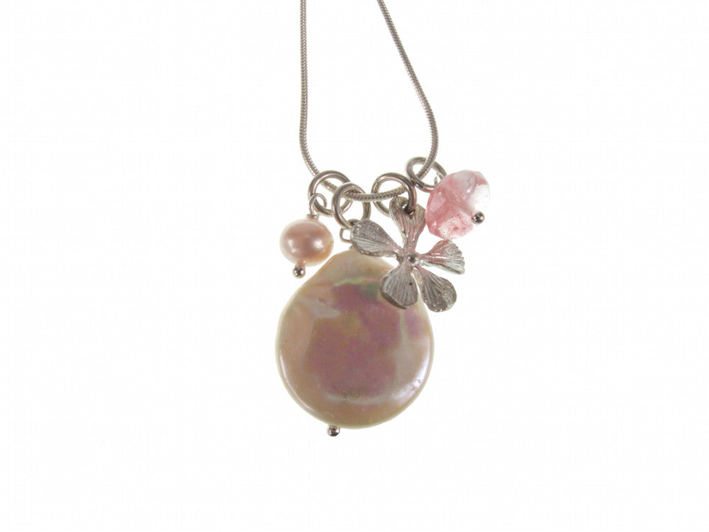 Coin Pearl & Charms Pendant Necklace | Erica Zap Designs