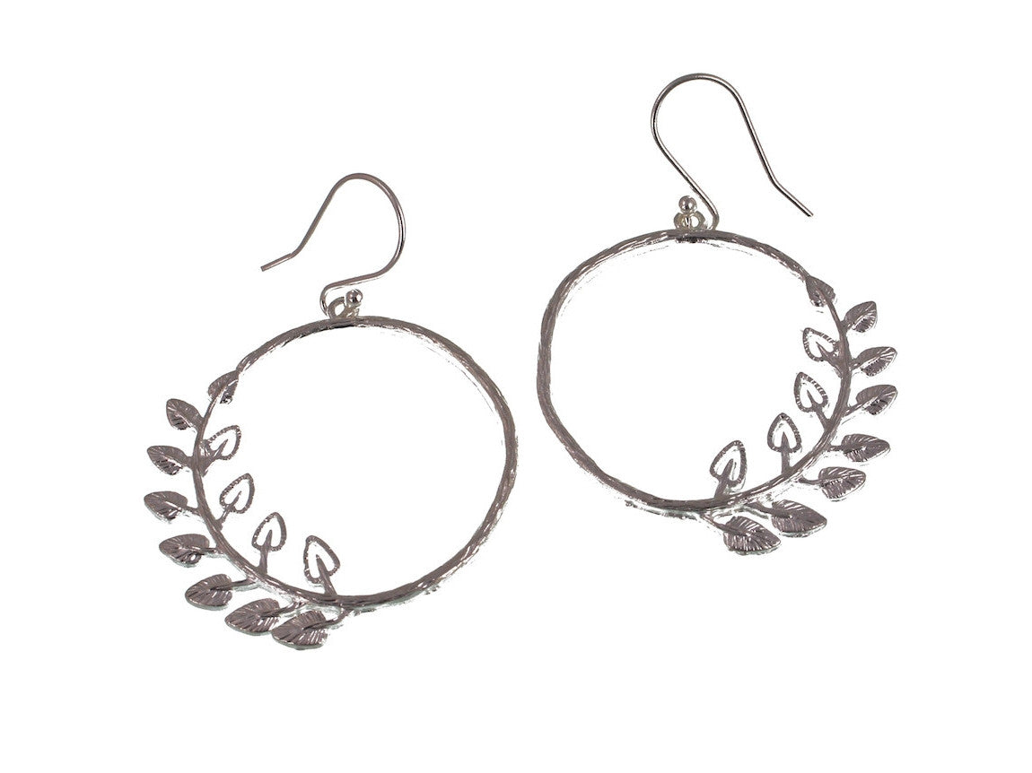 Sterling Hoop Branch Earrings | Erica Zap Designs