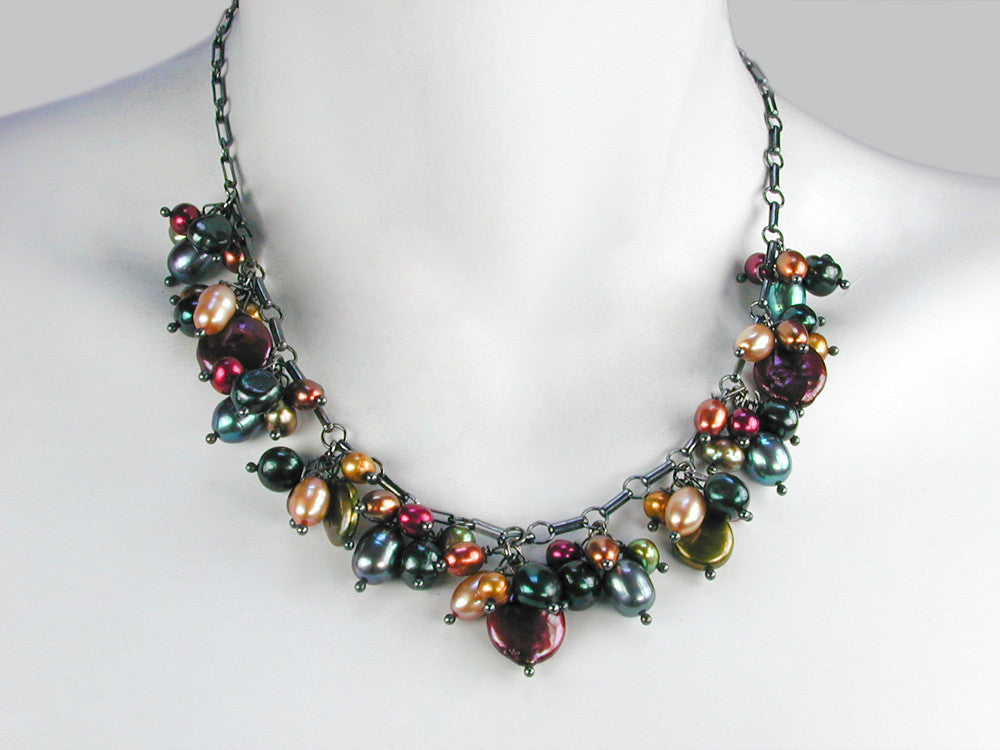 Coin Pearl Cluster Necklace | Erica Zap Designs