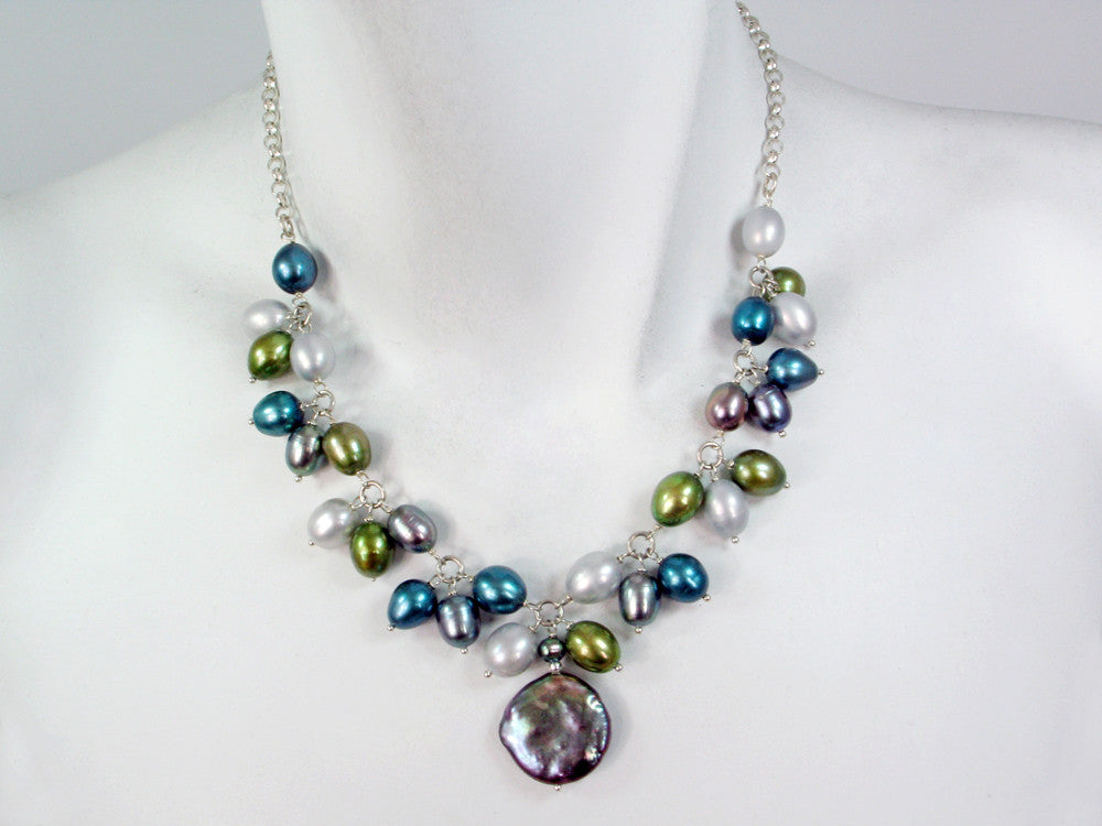Pearl & Sterling Chain Necklace | Erica Zap Designs