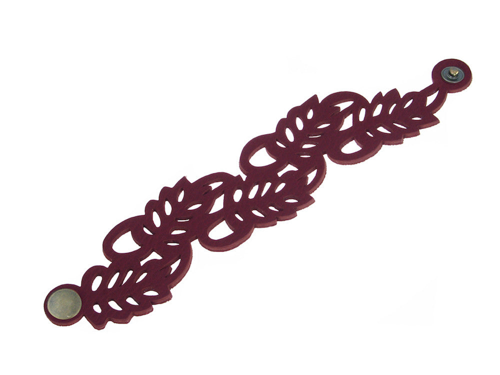 Laser Cut Leather Bracelet | Fern Pattern | Erica Zap Designs