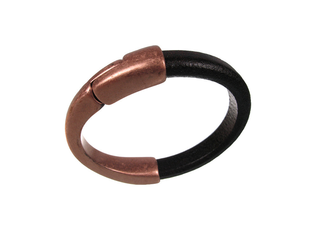 Cord Leather Bracelet | Crescent Moon Magnetic Clasp | Erica Zap Designs