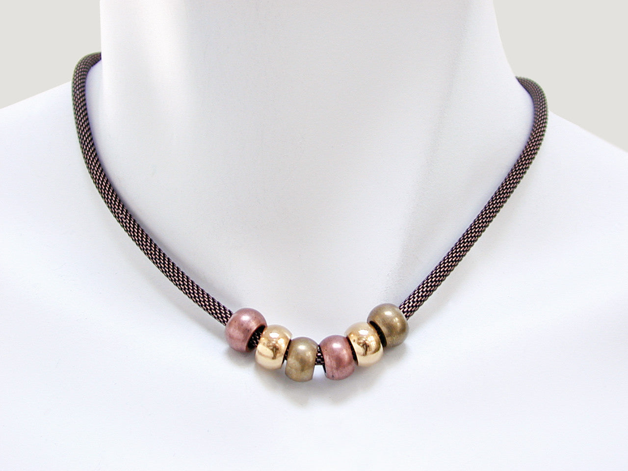 Multi Bead Thin Mesh Necklace | Erica Zap Designs