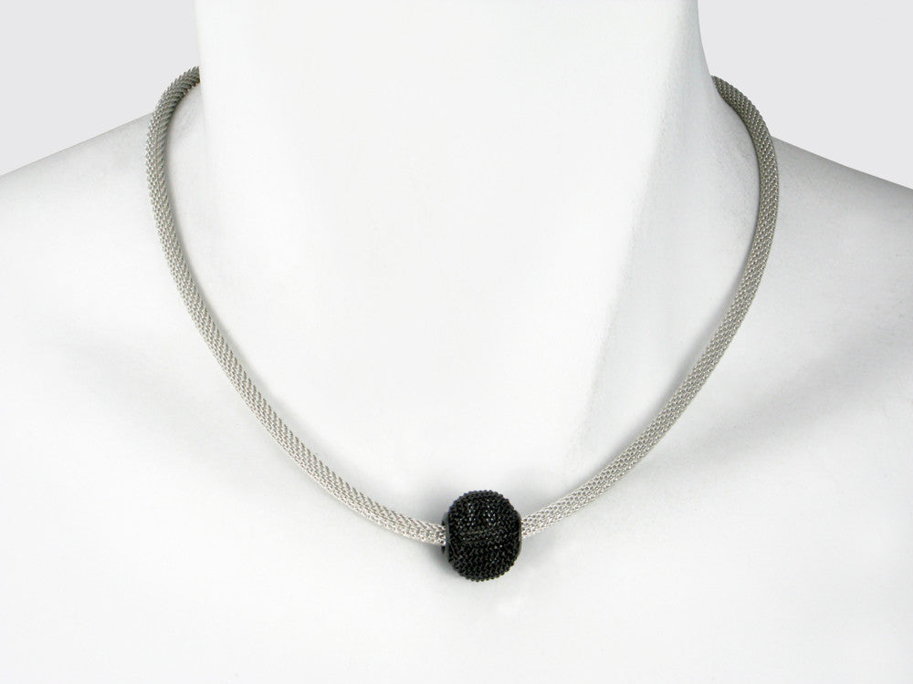 Round Mesh Bead on Thin Mesh Strand Necklace | Erica Zap Designs