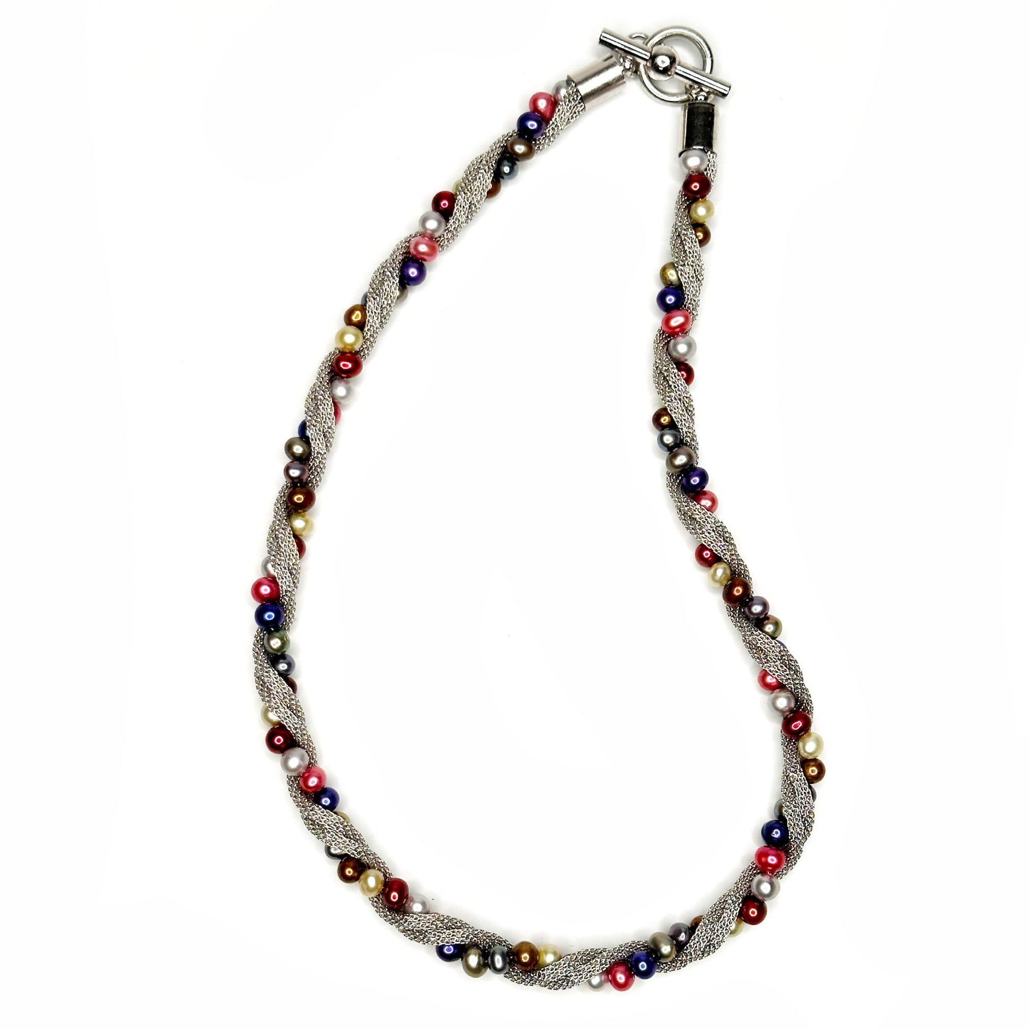 Mesh & Pearl Twist Necklace | Erica Zap Designs