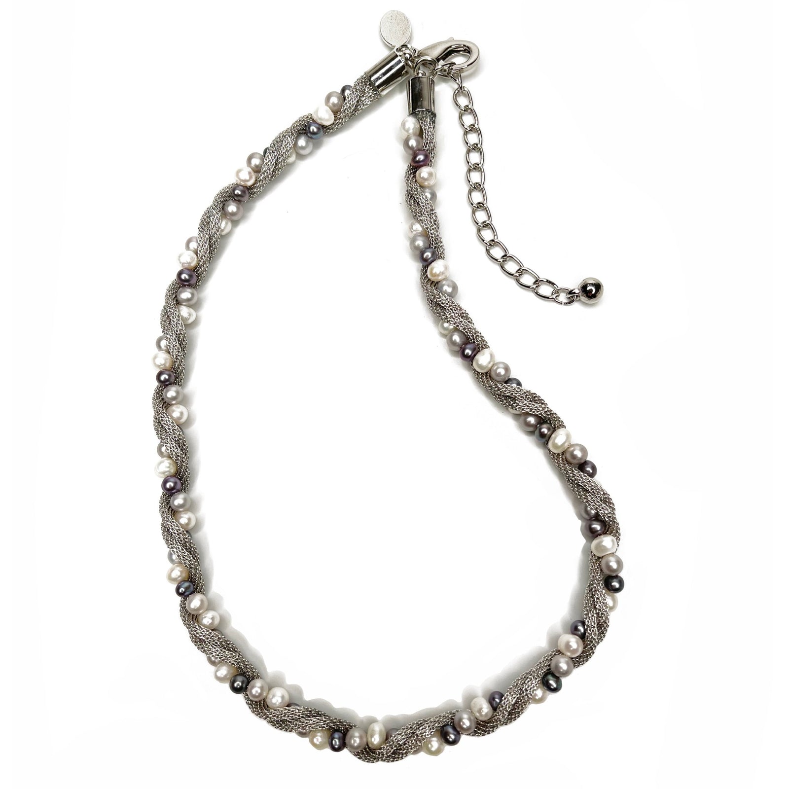 Mesh & Pearl Twist Necklace | Erica Zap Designs